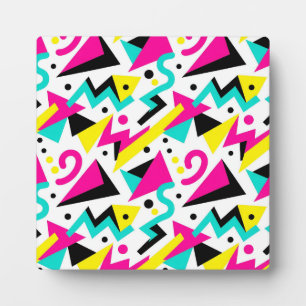 80s Memphis geometrisch patroon Fotoplaat