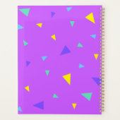 80s Memphis Purple Green Retro Triangle Planificat (Dos)