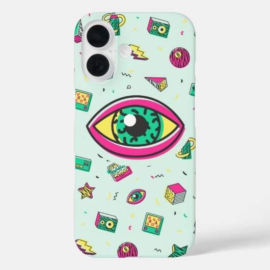 80s Memphis Retro Eye Case-Mate iPhone Case (Achterkant)