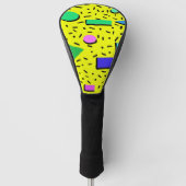 80s Memphis Stijl Abstract Retro Naadloos Golfheadcover (Voorkant)