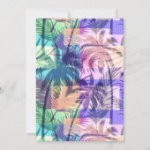 80s Miami verjaardagsfeestje uitnodiging (Achterkant)