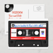 80's Mix Tape Gepersonaliseerd Briefkaart (Voorkant / Achterkant)