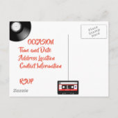 80's Mix Tape Gepersonaliseerd Briefkaart (Achterkant)