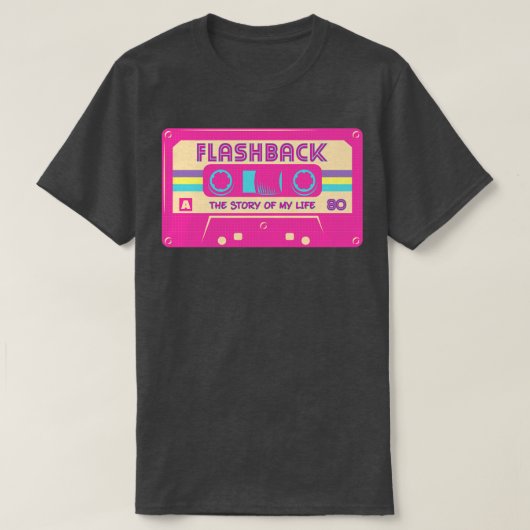 80s Mixtape Retro Muziek Flashback T-shirt (Design voorkant)