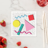 '80's Moderne Retro Memphis Pattern Napkins' Servet (Insitu)