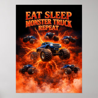 80s Monster Truck Bootleg Poster