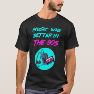 80's Music Casette Tape Neon Retro  T-Shirt