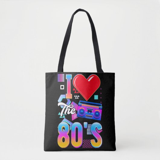 80s Music Radio Love Aighties Disco Draagtas (Voorkant)