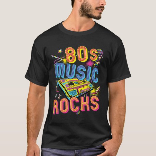 80s Music Rocks 1980s Rock T-shirt (Voorkant)