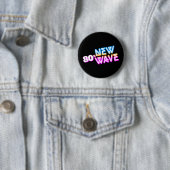 80s New Wave Pinback Button (In situ)