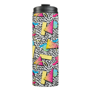80s New Wave Retro Patroon Thermische Tumbler Thermosbeker