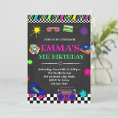 80s partijuitnodiging kaart (Staand voorkant)