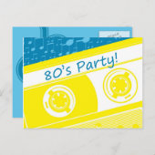 80s Party Briefkaart (Voorkant / Achterkant)