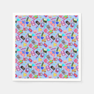 80's Pattern 01.w LBlue BG Servet