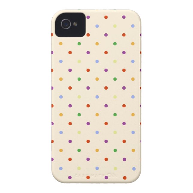 80s petite regenboog meerkleurige polka dots patro Case-Mate iPhone case (Achterkant)