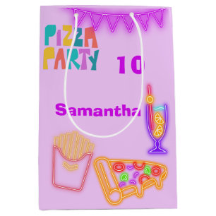 80s Pizza Feest Cadeautas - Neon Arcade Thema