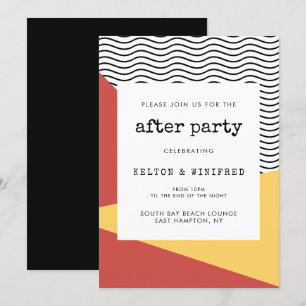 80s Pop art Memphis stijl afterparty Kaart