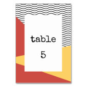 80s Pop art Memphis stijl bruiloft Kaart (Achterkant)