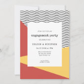 80s Pop art Memphis stijl verlovingsfeest Kaart (Voorkant)