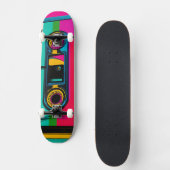 80s pop met retro-stijl skateboard (Voorkant)