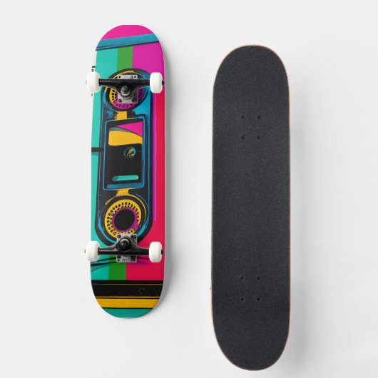 80s pop met retro-stijl skateboard (Voorkant)