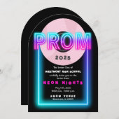 80's Prom Theme Invitation Kaart (Voorkant / Achterkant)