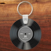 80s Record Persoonlijke naam Sleutelhanger (Achterkant)