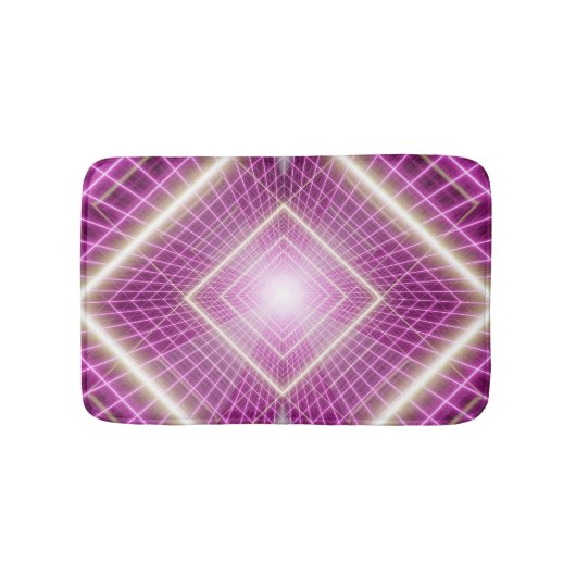 80s Retro: 3D Sci-Fi achtergrond. Badmat (Voorkant)