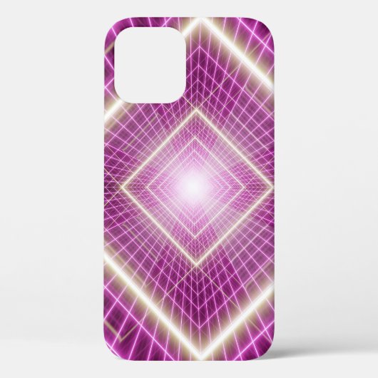 80s Retro: 3D Sci-Fi achtergrond. Case-Mate iPhone Case (Achterkant)