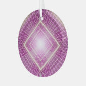 80s Retro: 3D Sci-Fi achtergrond. Glas Ornament (Voorkant links)