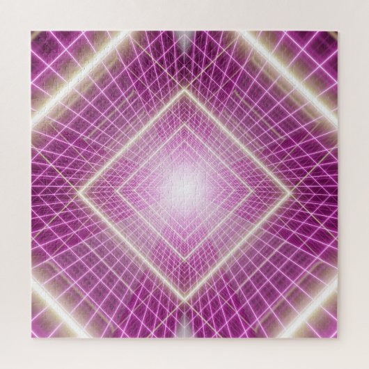 80s Retro: 3D Sci-Fi achtergrond. Legpuzzel (Verticaal)