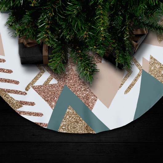 80s Retro Abstract | 70s Groen en Goud Palet Kerstboom Rok