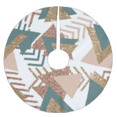 80s Retro Abstract | 70s Groen en Goud Palet Kerstboom Rok (Voorkant)