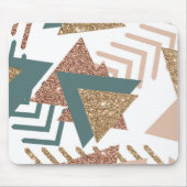 80s Retro Abstract | 70s Groen en Goud Palet Muismat (Voorkant)
