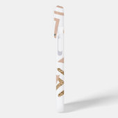 80s Retro Abstract | 70s Groene en Gouden Monogram Case-Mate iPhone Case (Achterkant / Links)