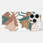 80s Retro Abstract | 70s Groene en Gouden Monogram Case-Mate iPhone Case (Achterkant (horizontaal))