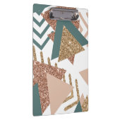 80s Retro Abstract | Avocado groen en Roos goud Klembord (Rechts)