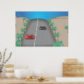 80s Retro Arcade Race Poster (Keuken)