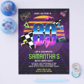 80s Retro Birthday Party Flyer (Enkel)