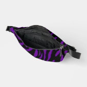 80s RETRO BLACK PURPLE TIGER STRIPES FANNY PACK (Ouvrir)