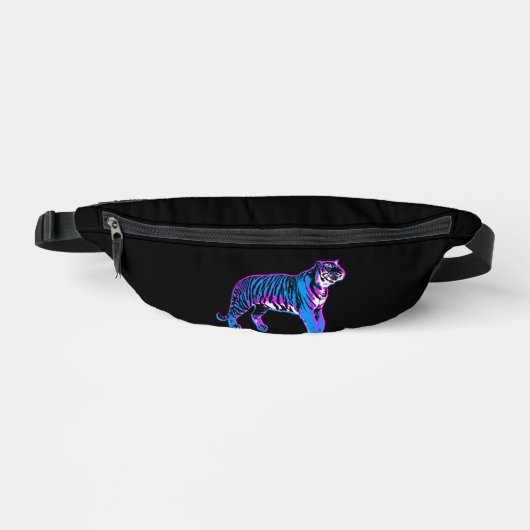 80s RETRO BLUE TIGER FANNY PACK (Recto)