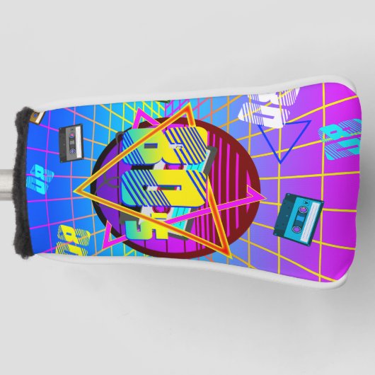 80's Retro Cassettebandje Old School Golfheadcover (Voorkant)