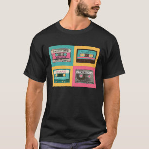 80s Retro Cassettebandjes 90s Decade Muziek T-shirt
