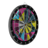80s Retro Colorful Texture  Dartbord (Voorkant Links)