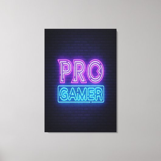 80s Retro Gamer Canvas Afdruk (Voorkant)