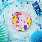 80s Retro Geometric Birthday Party Bord (Feest)