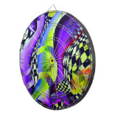 80's Retro Geometric Pattern Dartbord (Voorkant Rechts)