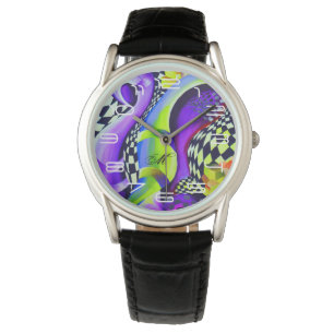 80's Retro Geometric Pattern Horloge