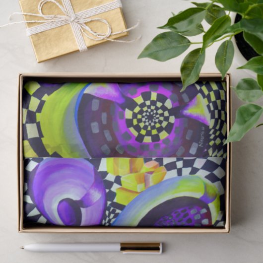 80's Retro Geometric Pattern Tissuepapier (Geschenk)