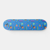 80s retro geometrische grafische vormgeving skateboard (Horizontaal)
